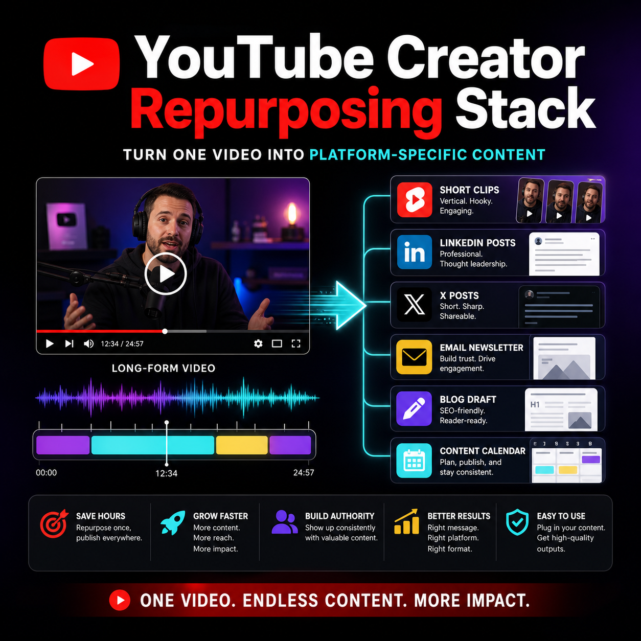 YouTube Creator Repurposing Stack preview